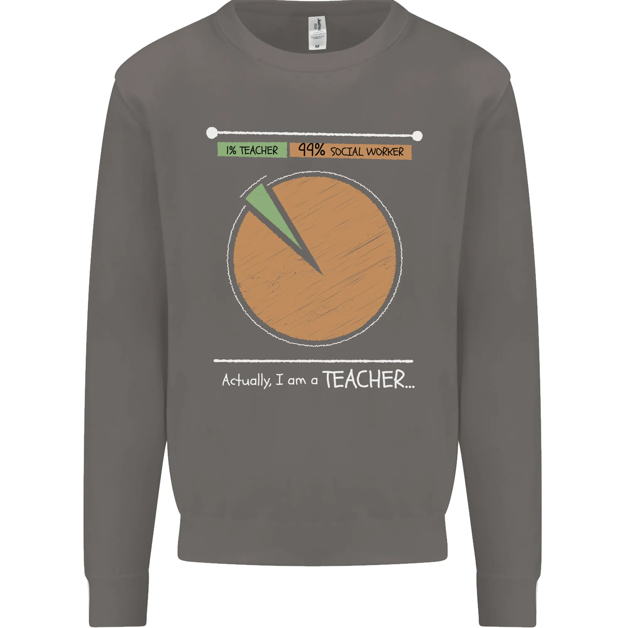 1% Teacher 99% Social Worker Teaching Mens Sweatshirt Jumper