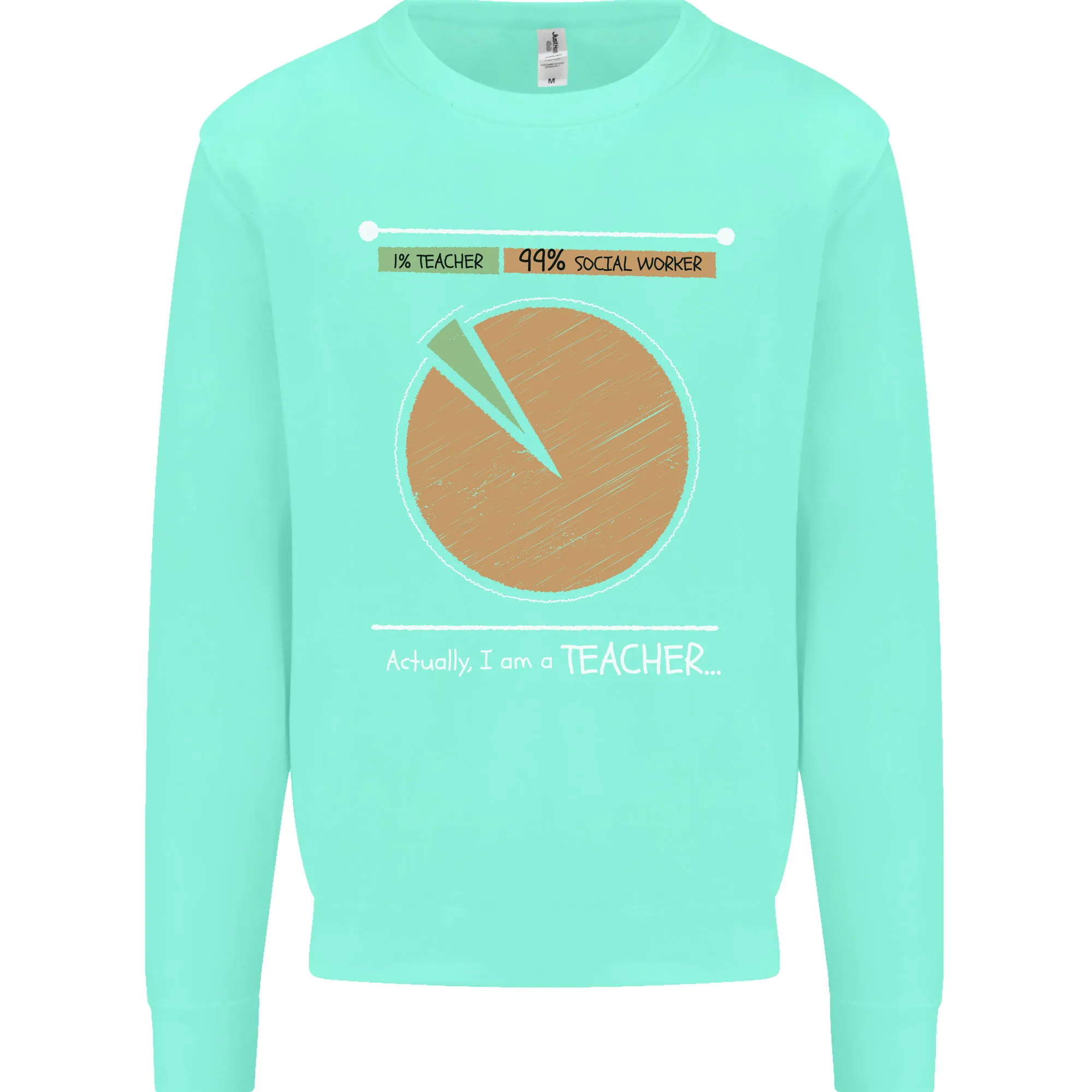 1% Teacher 99% Social Worker Teaching Mens Sweatshirt Jumper