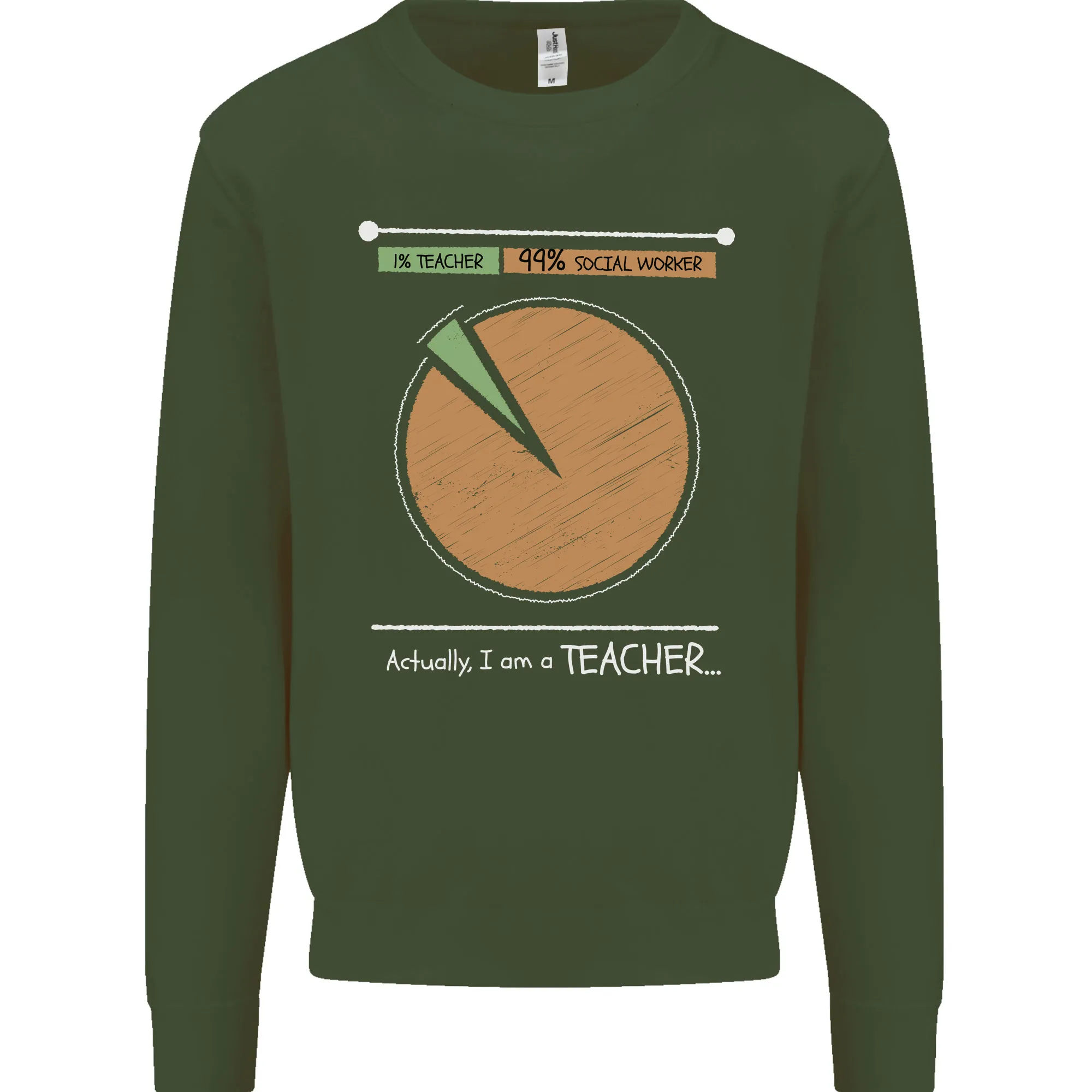 1% Teacher 99% Social Worker Teaching Mens Sweatshirt Jumper