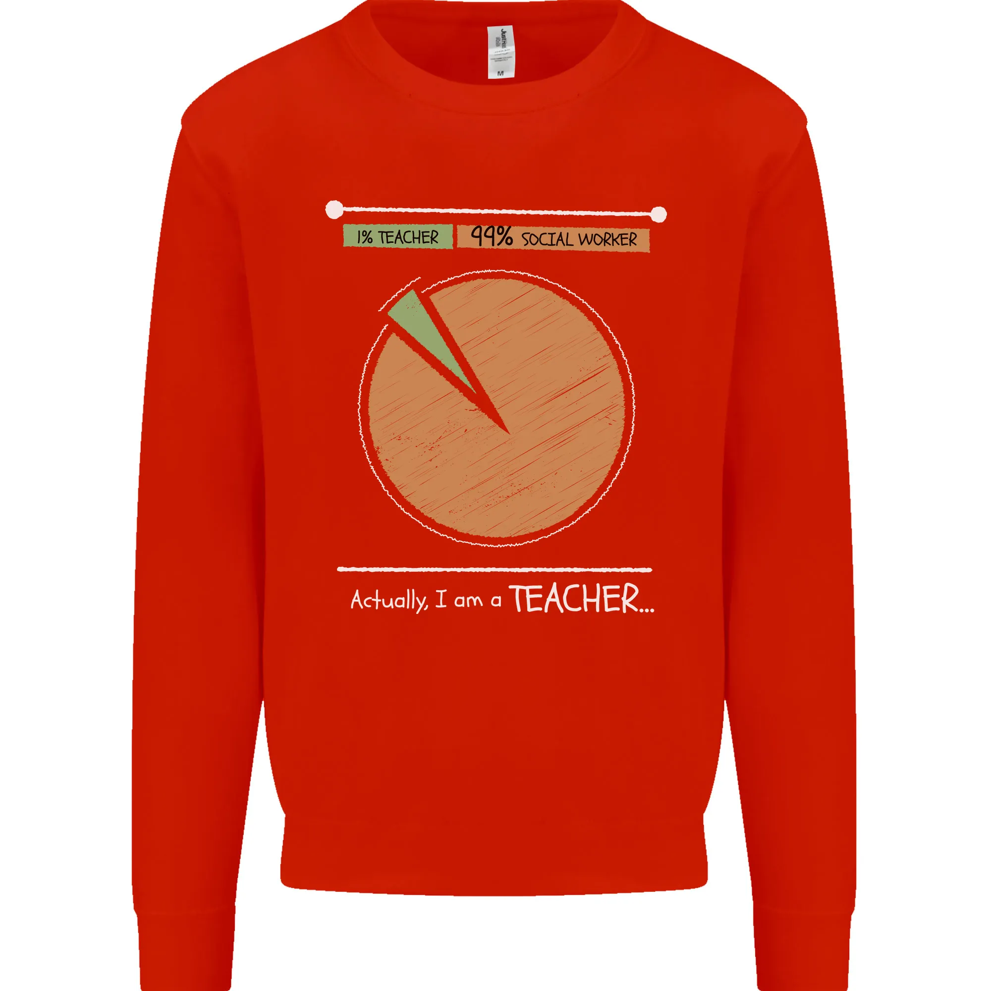 1% Teacher 99% Social Worker Teaching Mens Sweatshirt Jumper