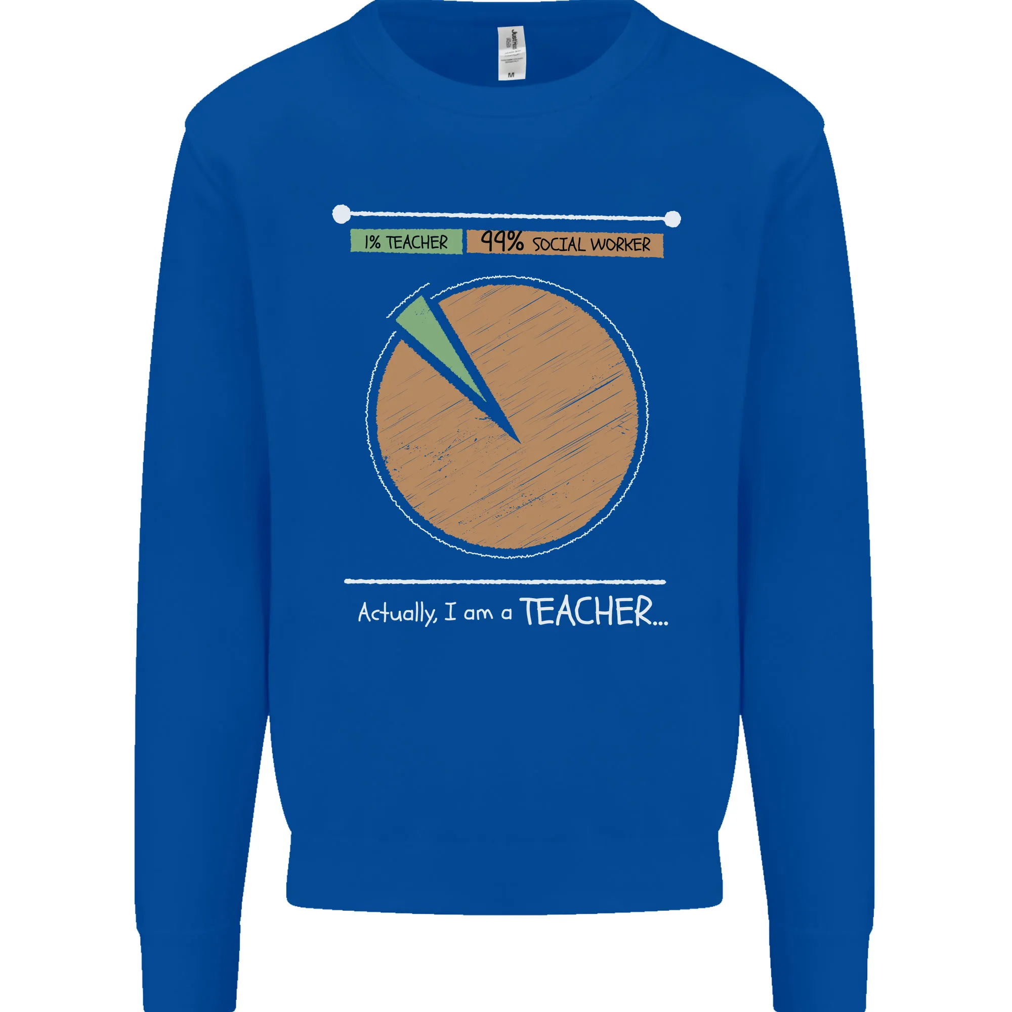 1% Teacher 99% Social Worker Teaching Mens Sweatshirt Jumper