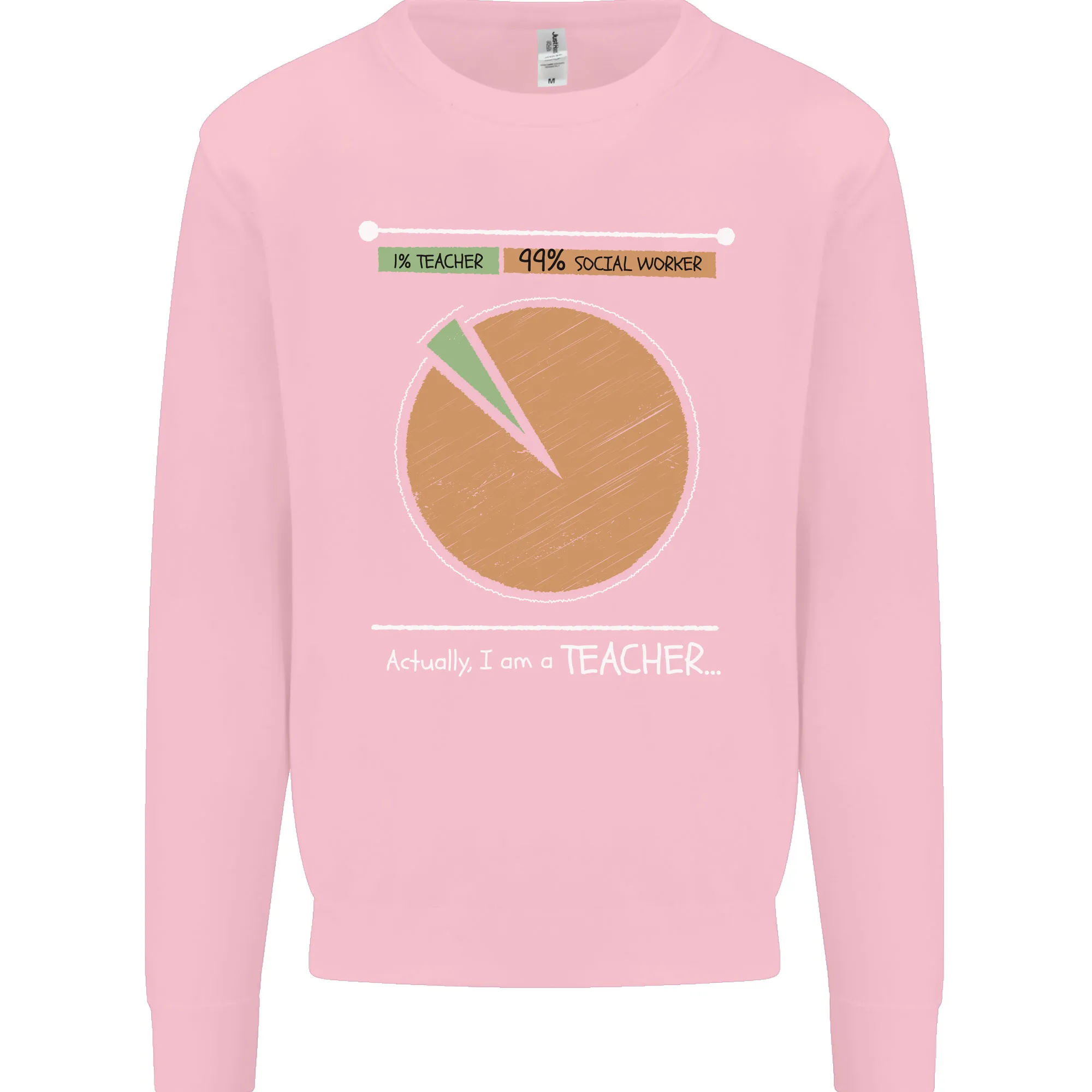 1% Teacher 99% Social Worker Teaching Mens Sweatshirt Jumper