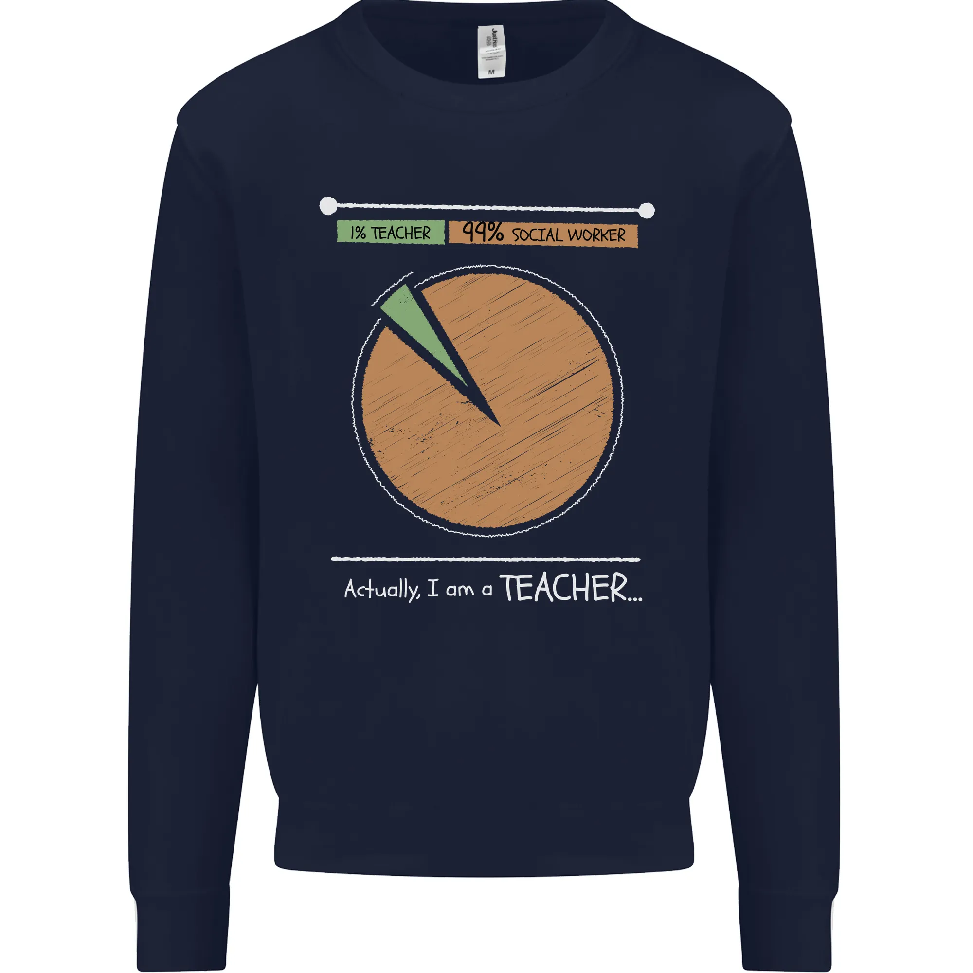 1% Teacher 99% Social Worker Teaching Mens Sweatshirt Jumper