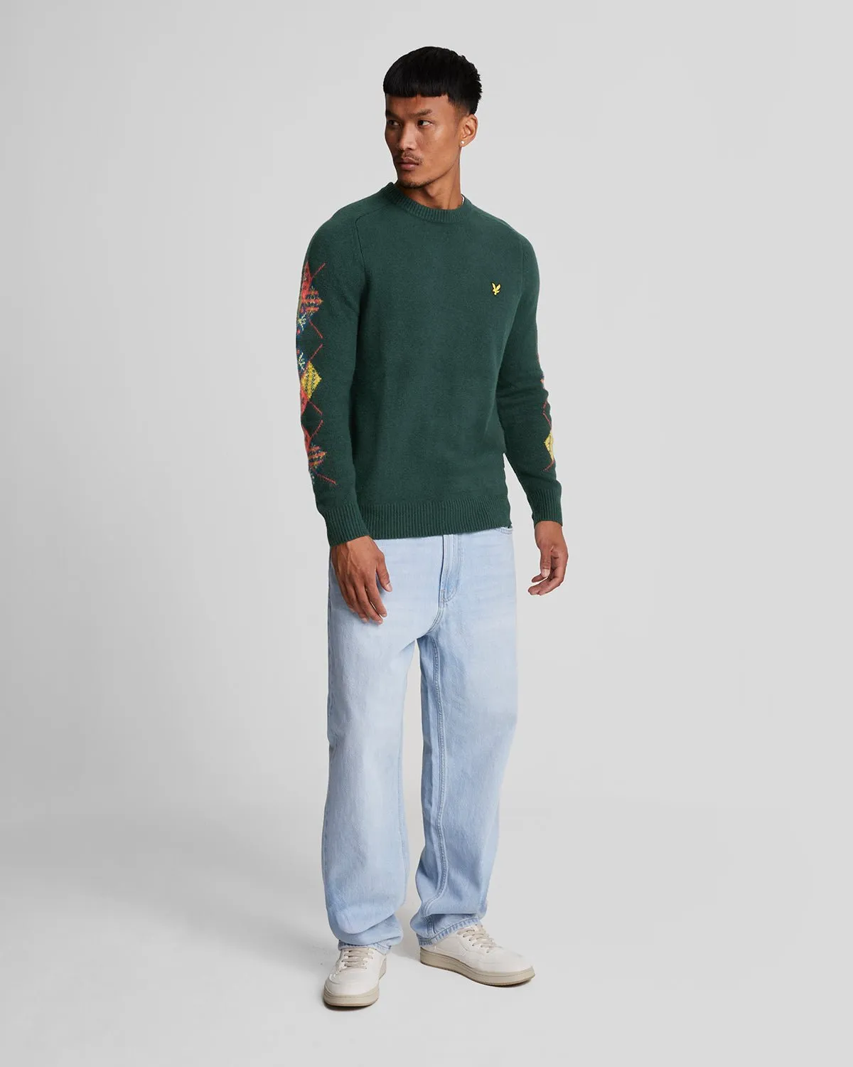 Argyle Sleeve Jumper