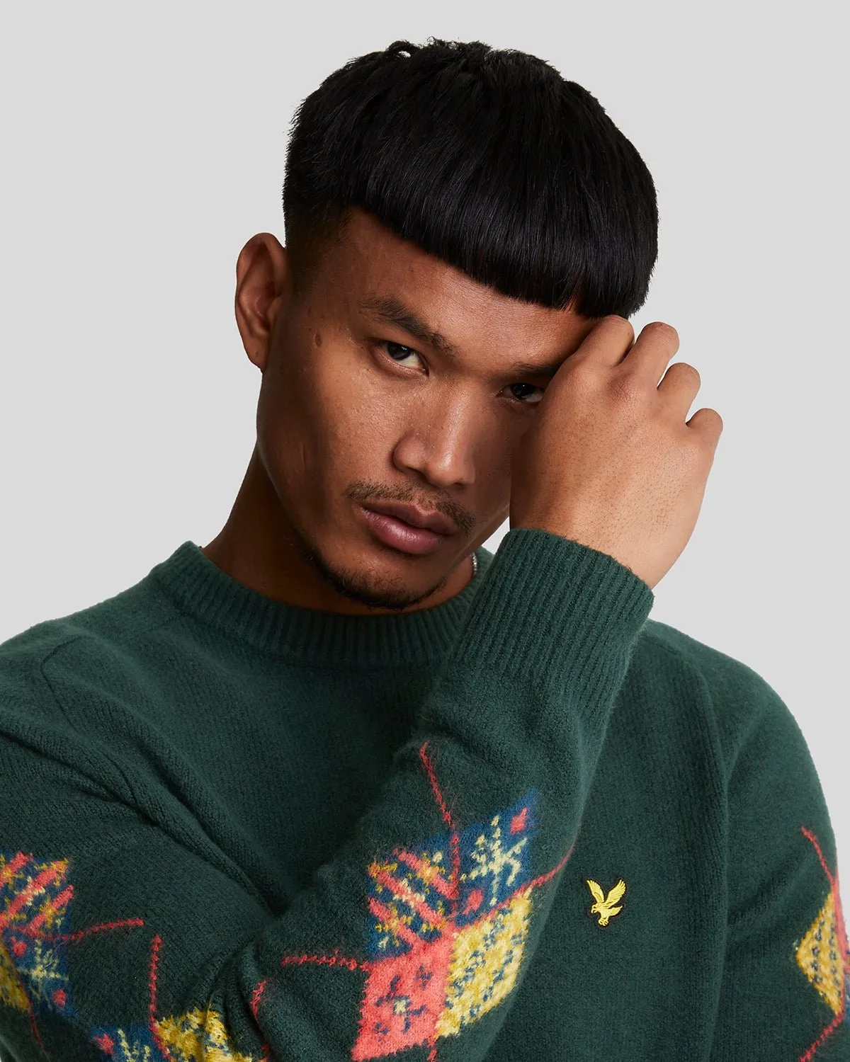 Argyle Sleeve Jumper