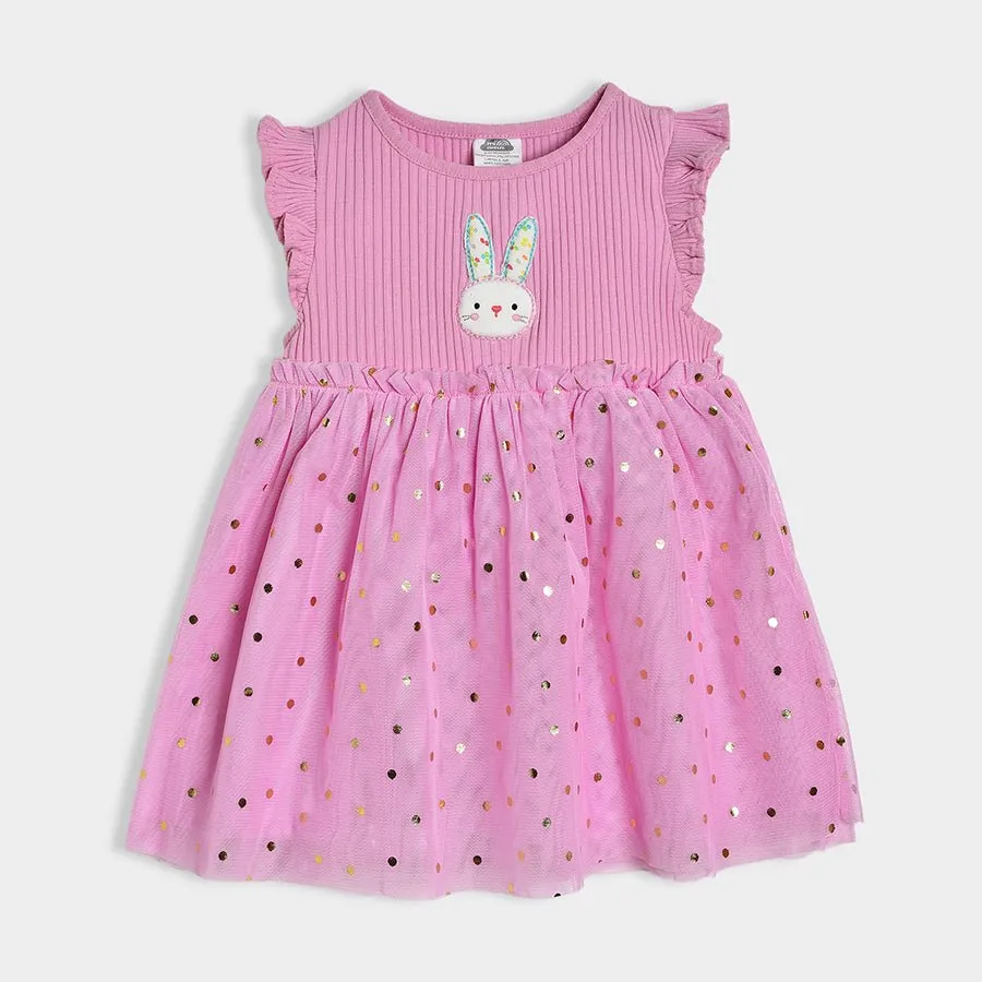 Bloom Tutu Knitted Pink Frock