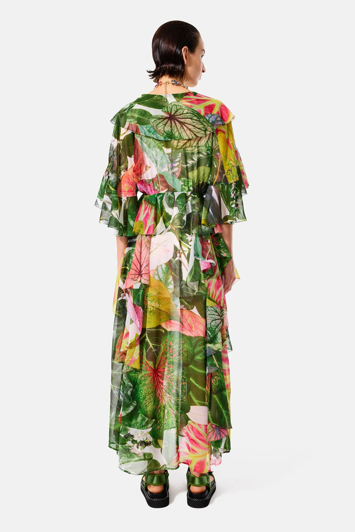 botanical frill dress