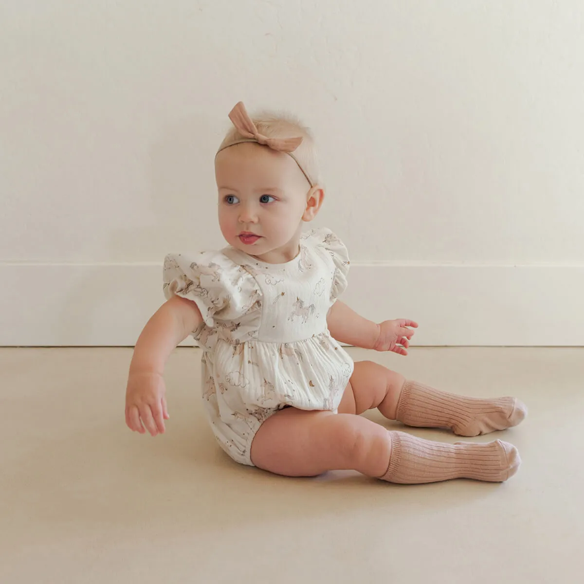 Cosette Romper in Unicorns by Quincy Mae