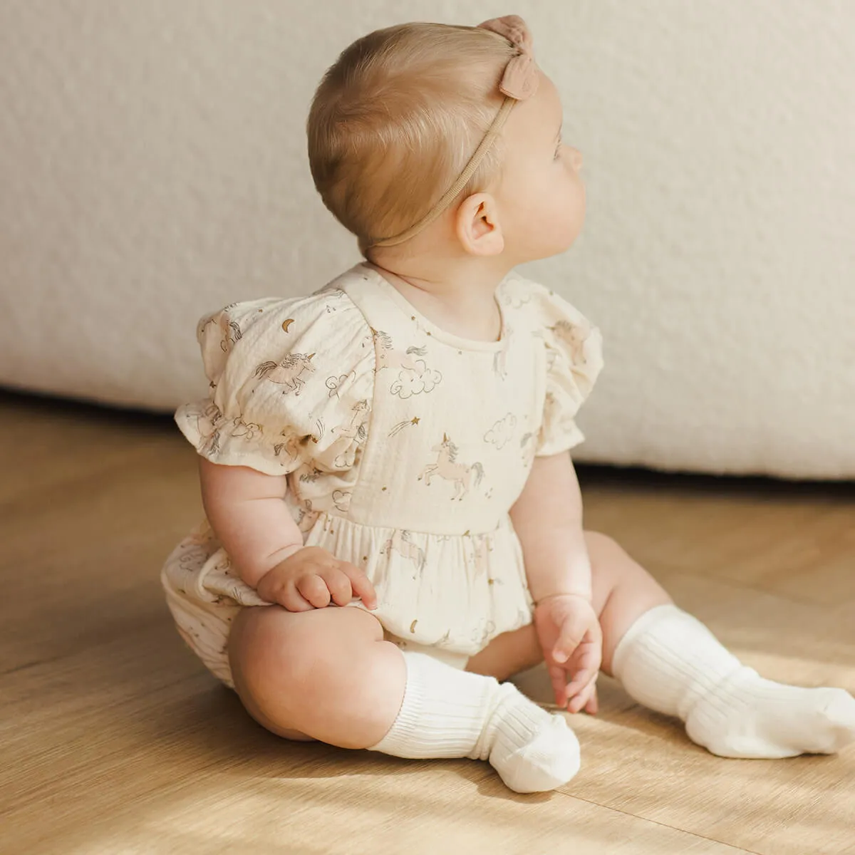 Cosette Romper in Unicorns by Quincy Mae