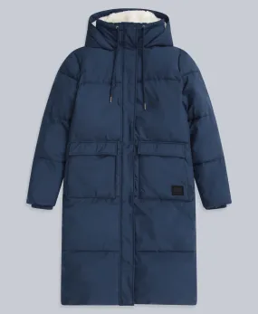 Dawlish Womens Longline Coat - Navy