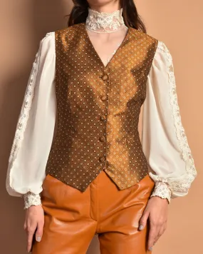 Escada 90s Silk Brocade Gilet