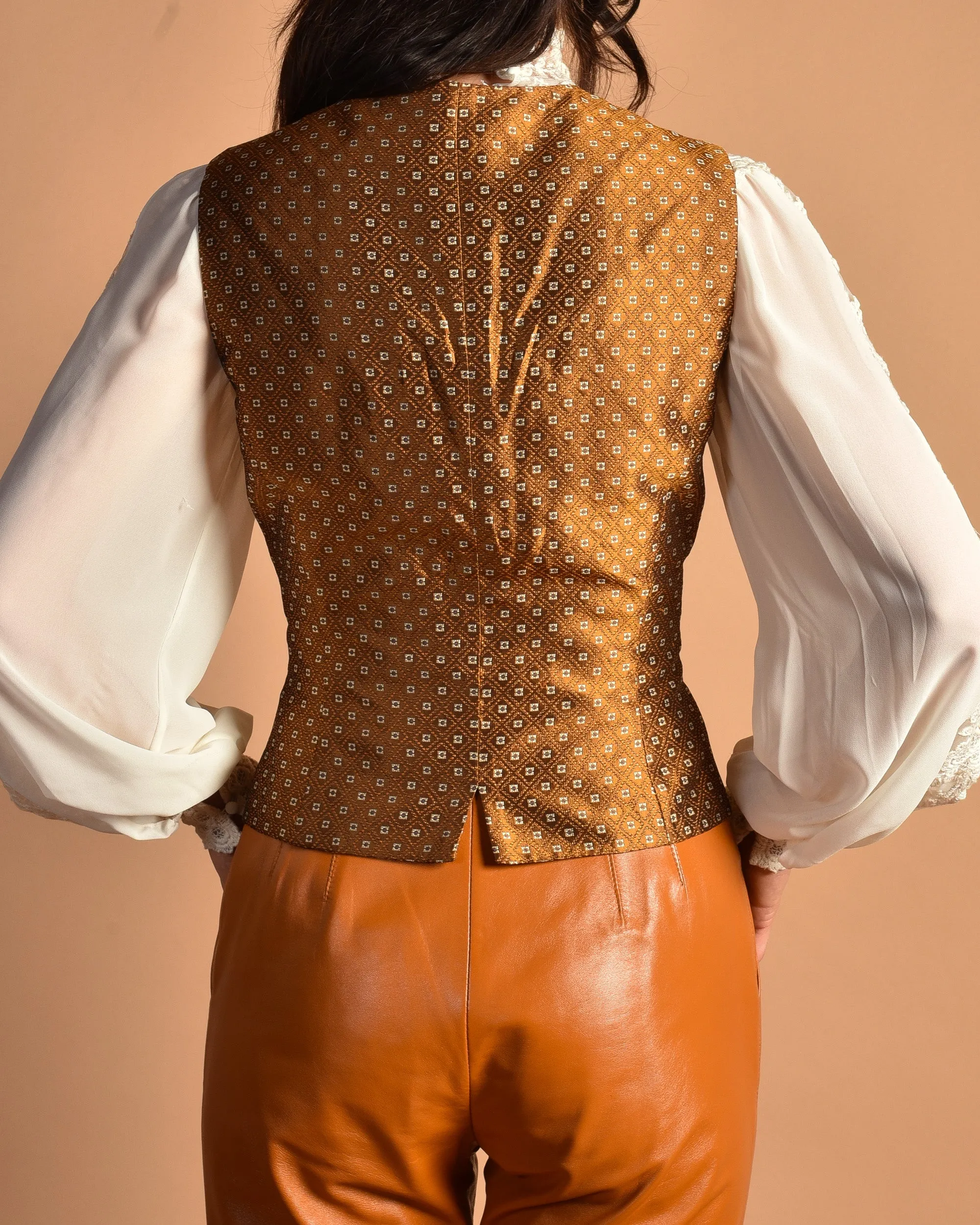 Escada 90s Silk Brocade Gilet