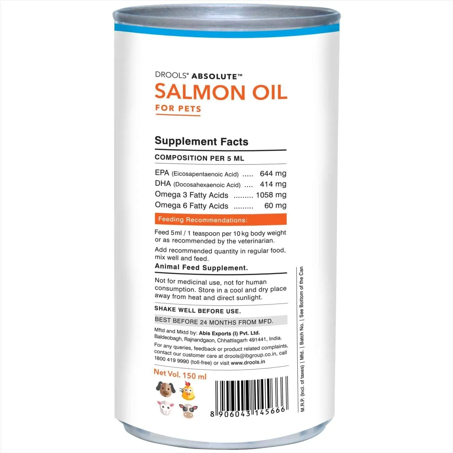 Healing Leaf Hemp Oil for Pets and Drools Absolute Salmon Oil Syrup Supplement for Dogs for Combo