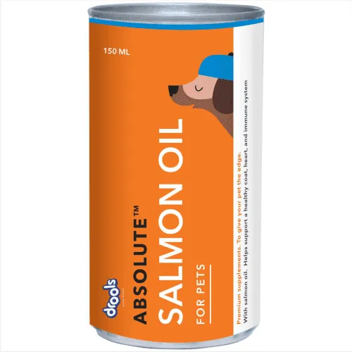 Healing Leaf Hemp Oil for Pets and Drools Absolute Salmon Oil Syrup Supplement for Dogs for Combo