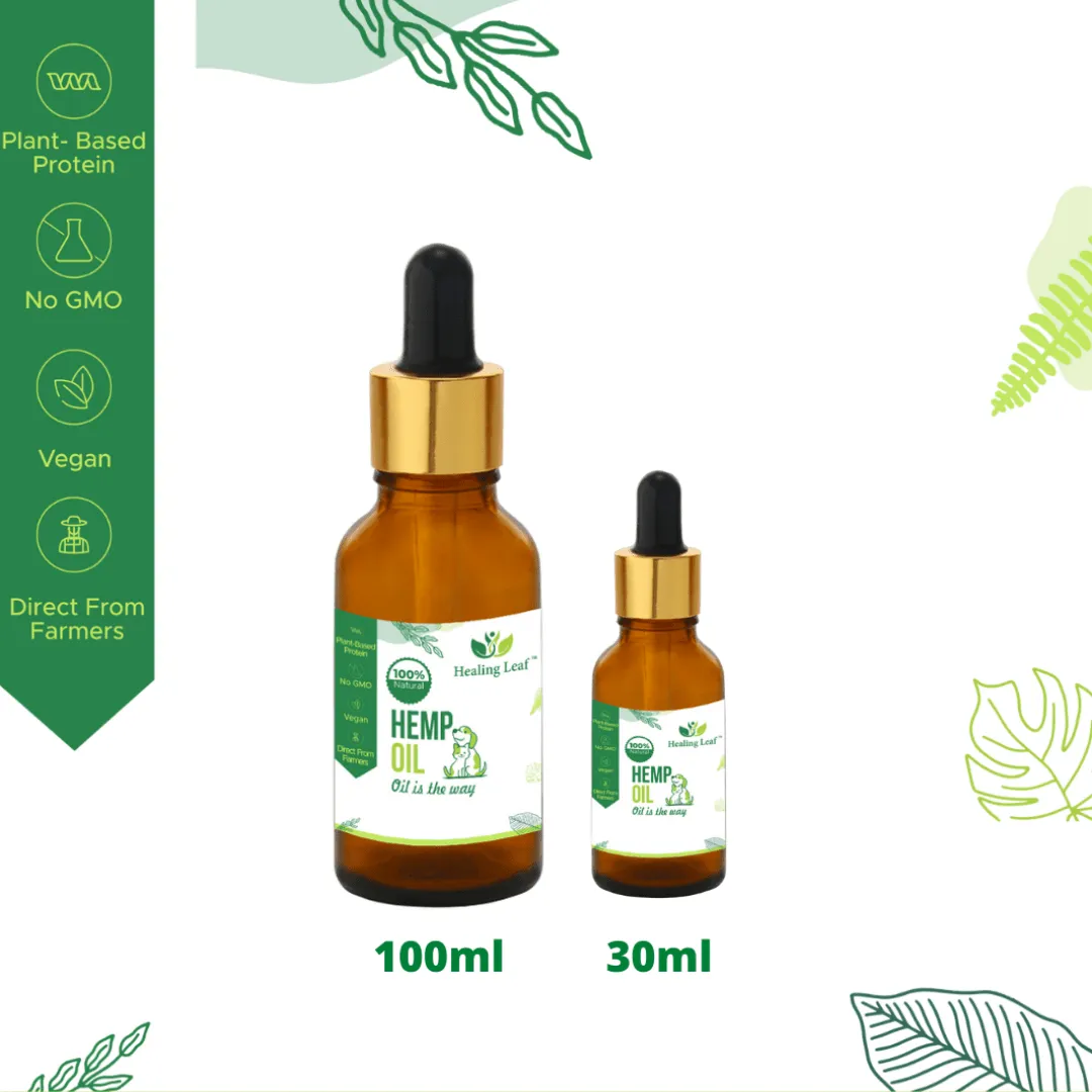Healing Leaf Hemp Oil for Pets and Drools Absolute Salmon Oil Syrup Supplement for Dogs for Combo