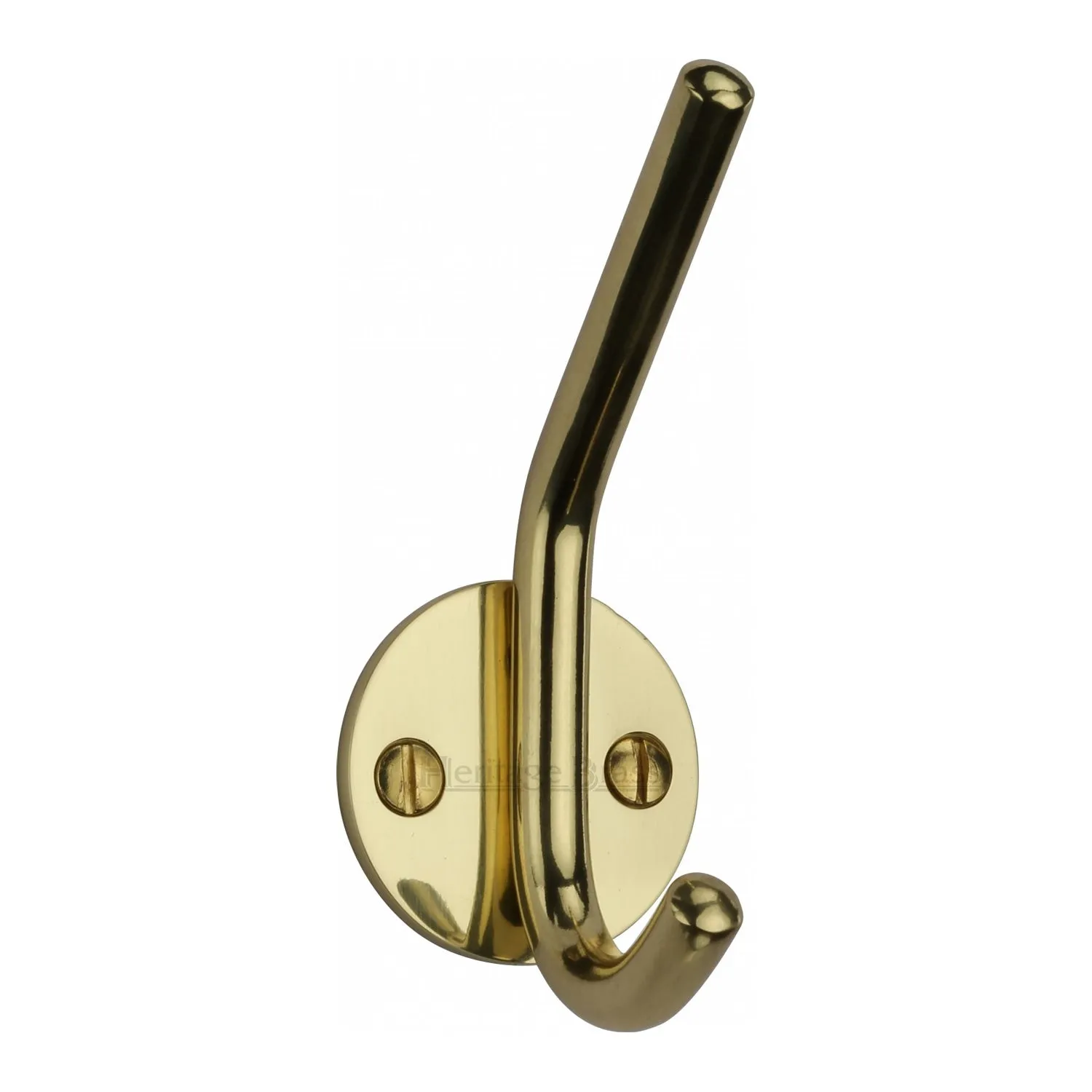 J Shaped Hat & Coat Hook on Round Plate