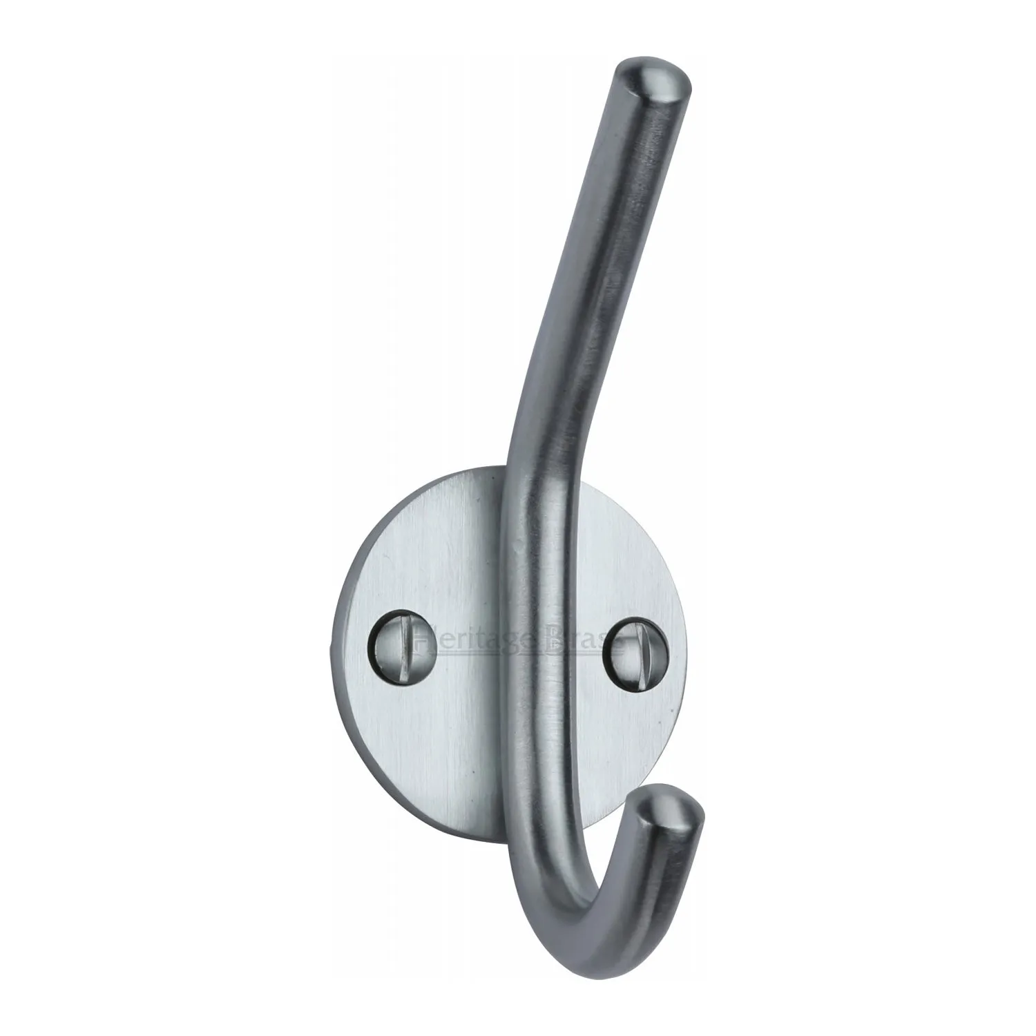 J Shaped Hat & Coat Hook on Round Plate