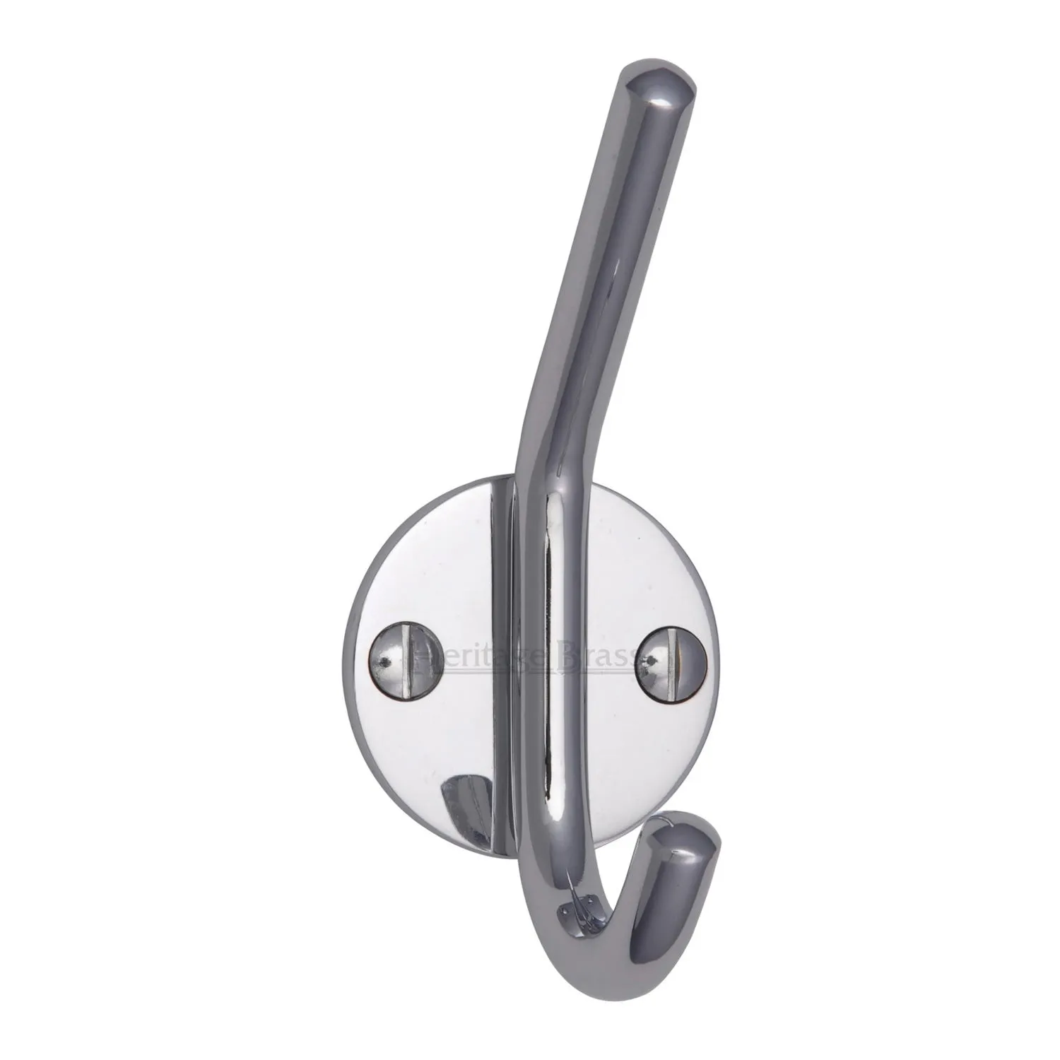 J Shaped Hat & Coat Hook on Round Plate