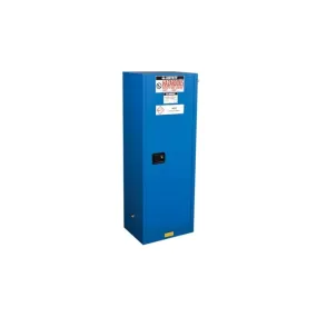 Justrite 862228 Sure Grip EX Slimline Hazardous Material Safety Cabinets 22 Gallon 1 Self Close Door, Royal Blue, 1 Each