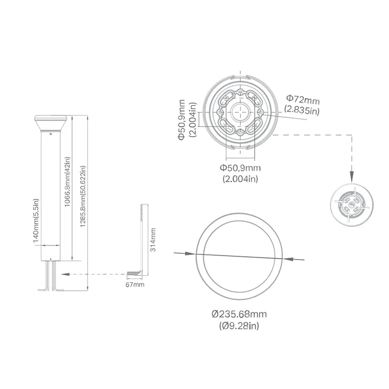 LBOL26 Sentry 42" LED Bollard