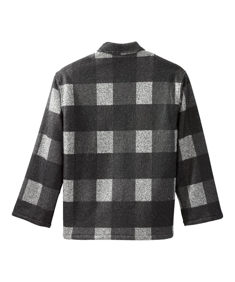 Men's Magnetic Closure Sherpa Lined Shirt Jacket