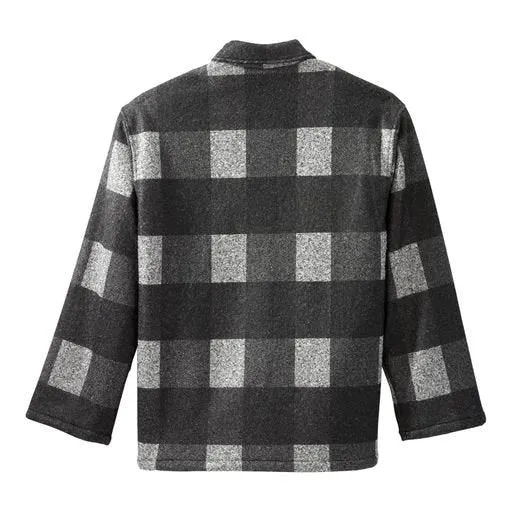 Men's Magnetic Closure Sherpa Lined Shirt Jacket