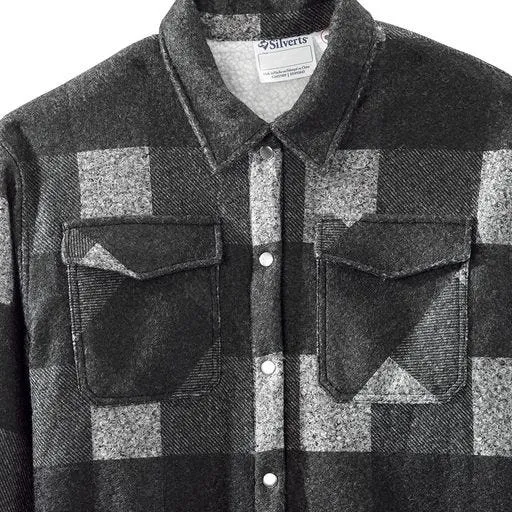 Men's Magnetic Closure Sherpa Lined Shirt Jacket