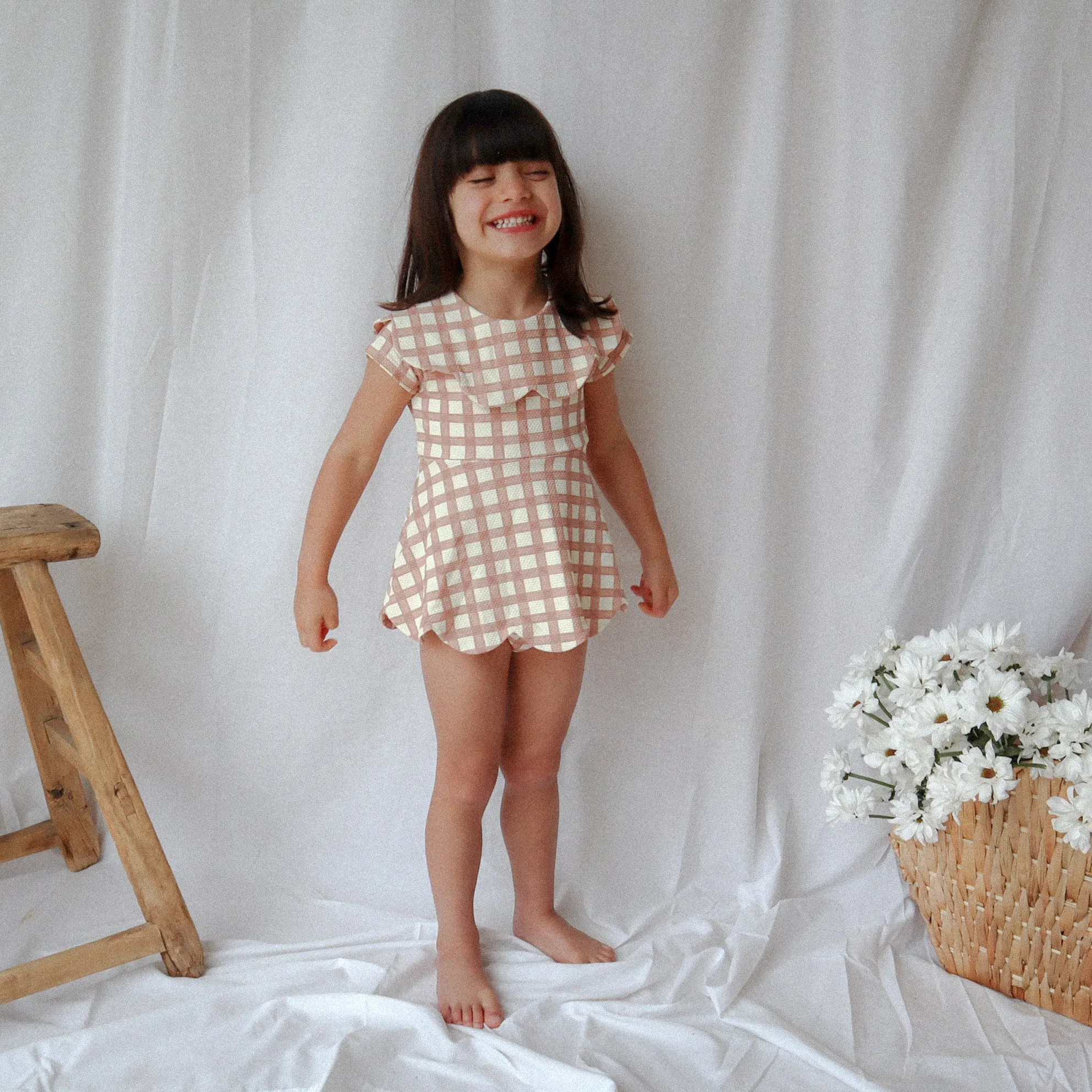 Petal Tankini Top · Gingham