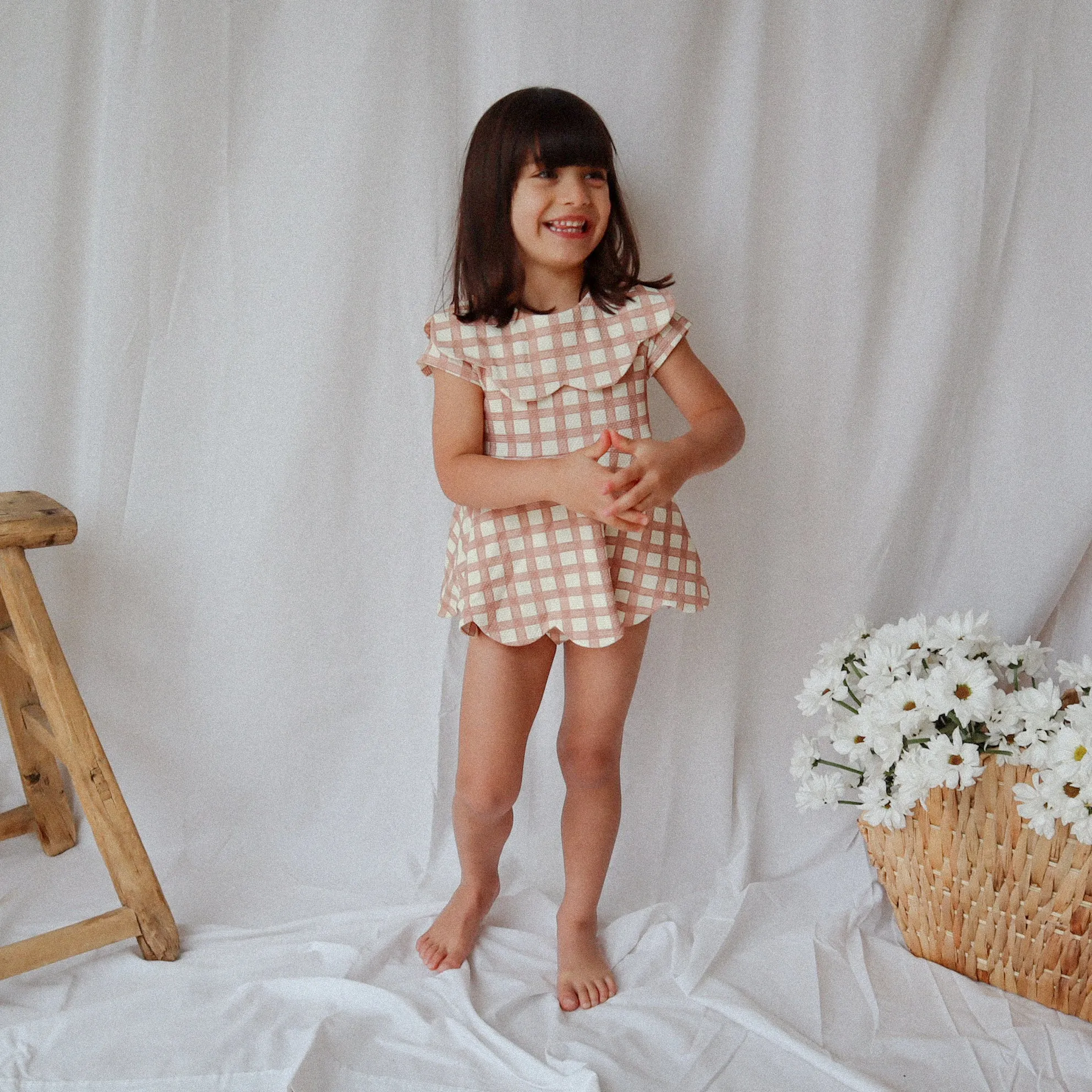 Petal Tankini Top · Gingham
