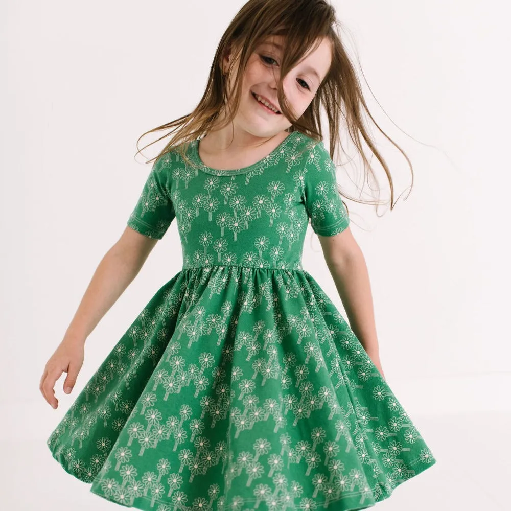 The Short Sleeve Ballet Dress in Fresh Fields