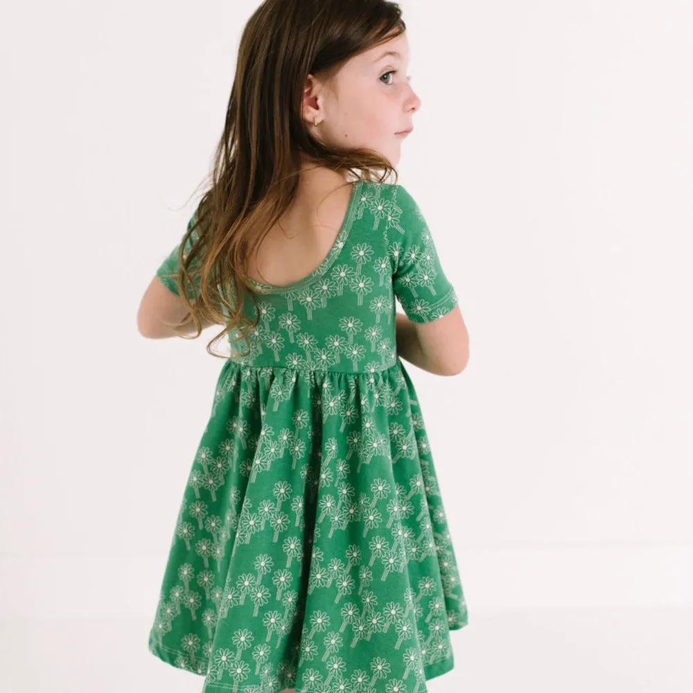 The Short Sleeve Ballet Dress in Fresh Fields